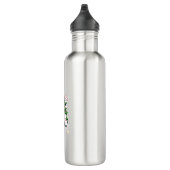 cats climbing and decorating a Christmas tree  Edelstahlflasche (Rechts)