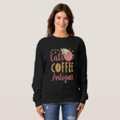 Cats Coffee Antiques Cat  Antiquing Sweatshirt (Vorne ganz)