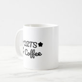 Cats & Coffee -  Cat Lover Gift Kaffeetasse (Vorderseite Links)