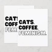 Cats Coffee Feminism (Vorne/Hinten)