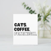 Cats Coffee Feminism (Stehend Vorderseite)