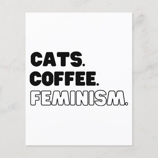 Cats Coffee Feminism (Vorderseite)
