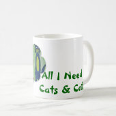 Cats & Coffee Tasse! Kaffeetasse (VorderseiteRechts)