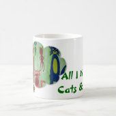 Cats & Coffee Tasse! Kaffeetasse (Mittel)