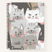 Cats Custom 8.5" x 11" Spiral Notebook Notizblock (Vorderseite)