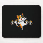 Cats Dancing Funny Cat Lover For Women Kitty Graph Mousepad (Vorne)