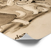 Cats Decorating Christmas Tree by Louis Wain Poster (Ecke)