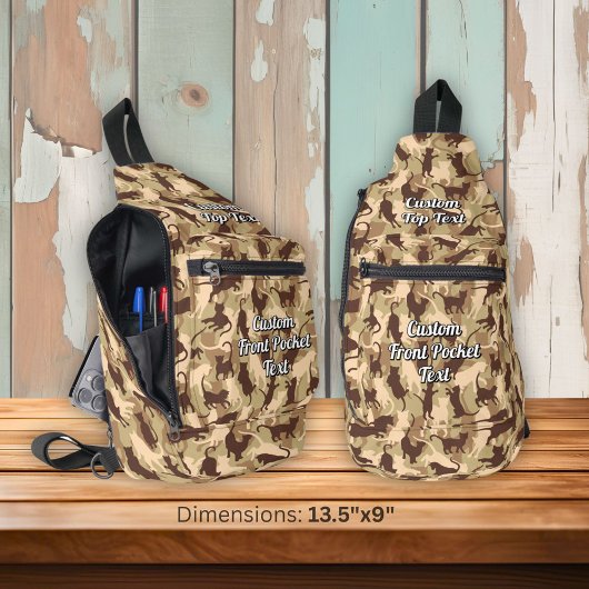 Cats Desert Camouflage Crossbody Bag