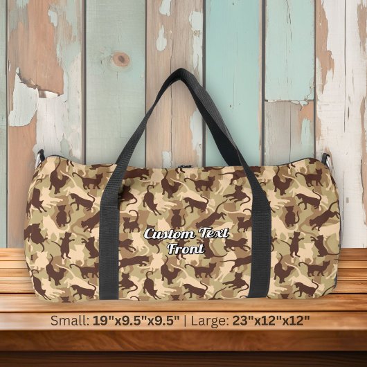 Cats Desert Camouflage Duffle Bag