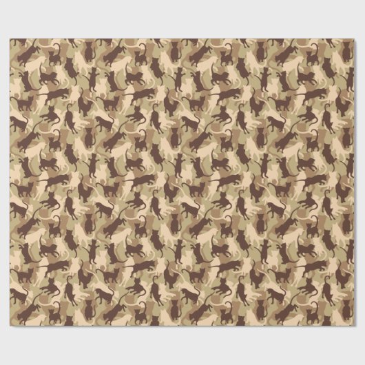 Cats Desert Camouflage Geschenkpapier (Flach)
