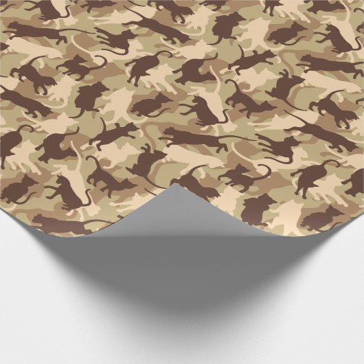 Cats Desert Camouflage Geschenkpapier (Ecke)