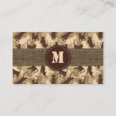 Cats Desert Camouflage Horizontale Visitenkarte (Rückseite)