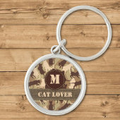 Cats Desert Camouflage Monogram Schlüsselanhänger