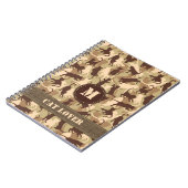 Cats Desert Camouflage Notizblock (Linke Seite)