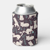 Cats Doodle Style Vintages Muster Dosenkühler (Kanne Vorderseite)