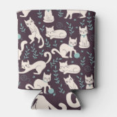 Cats Doodle Style Vintages Muster Dosenkühler (Rückseite)