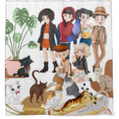 Cats Duschvorhang (Vorderseite)