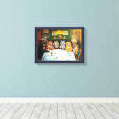 Cats Enjoying Cigars & Brandy Leinwanddruck (Insitu (Holzboden))