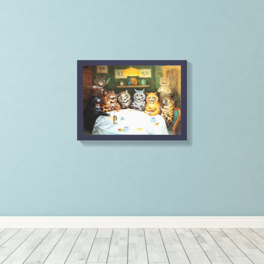 Cats Enjoying Cigars & Brandy Leinwanddruck (Insitu (Holzboden))