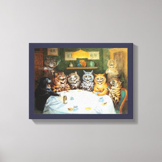 Cats Enjoying Cigars & Brandy Leinwanddruck (Vorderseite)