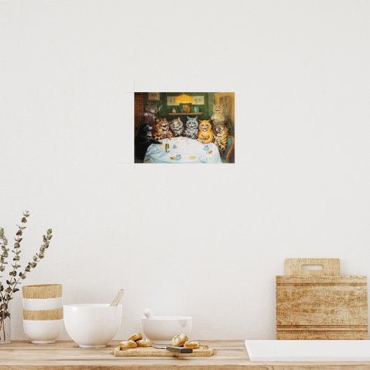 Cats Enjoying Cigars & Brandy Poster (Küche)