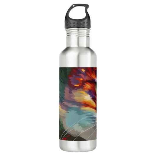 Cat's Eye Design Edelstahlflasche (Vorderseite)