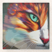 Cat's Eye Design Glasuntersetzer (Vorderseite)