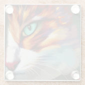 Cat's Eye Design Glasuntersetzer (Rückseite)