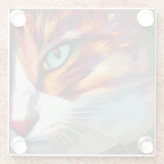 Cat's Eye Design Glasuntersetzer (Rückseite)