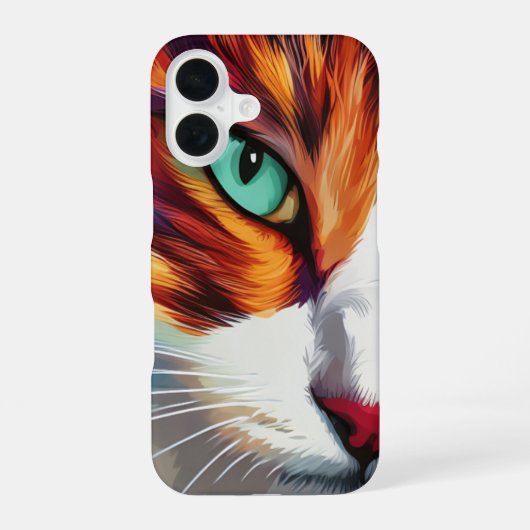 Cat's Eye Design iPhone 16 Hülle (Rückseite)