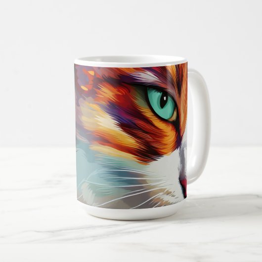 Cat's Eye Design Kaffeetasse (VorderseiteRechts)