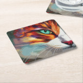 Cat's Eye Design Rechteckiger Pappuntersetzer (angewinkelt)