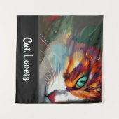 Cat's Eye Design Wandteppich (Vorderseite (Horizontal))