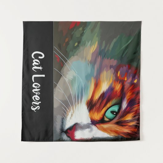 Cat's Eye Design Wandteppich (Vorderseite (Horizontal))