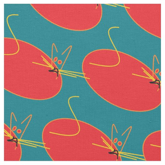 Cats Fabric Muster Stoff (Nahaufnahme)