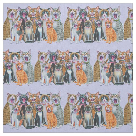 Cats Fabric singen Stoff (Muster)