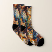 Cats Faces Animals Art Socken (Paar)