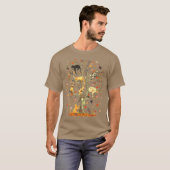 Cats Fall Autumn Climbing Maple Leaf Tree Funny Ca T-Shirt (Vorne ganz)
