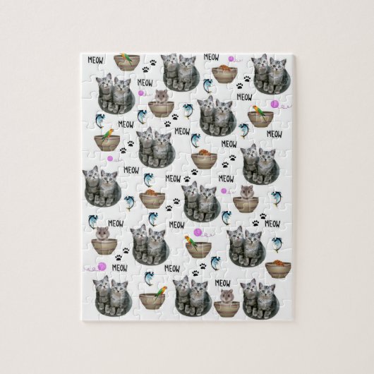 Cats Fish Jigsaw Puzzle (Vertikal)