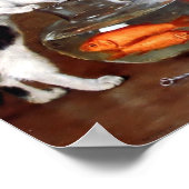 Cats Fishing in Goldfish bowl Poster (Ecke)