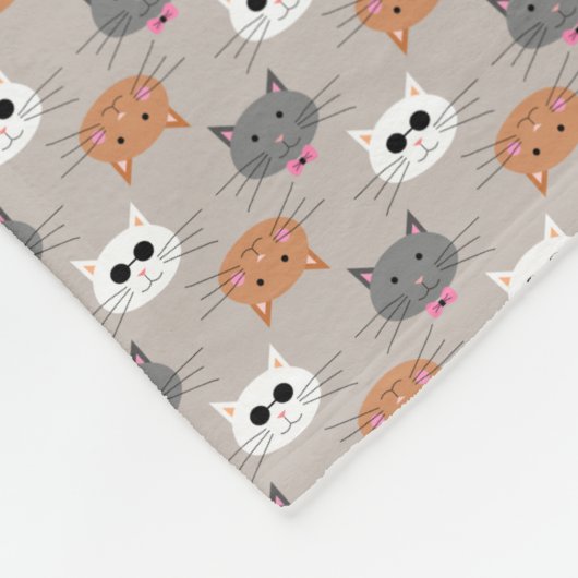 Cats Fleece Blanket (Ecke)