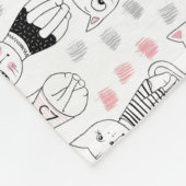 Cats Fleece Blanket (Ecke)