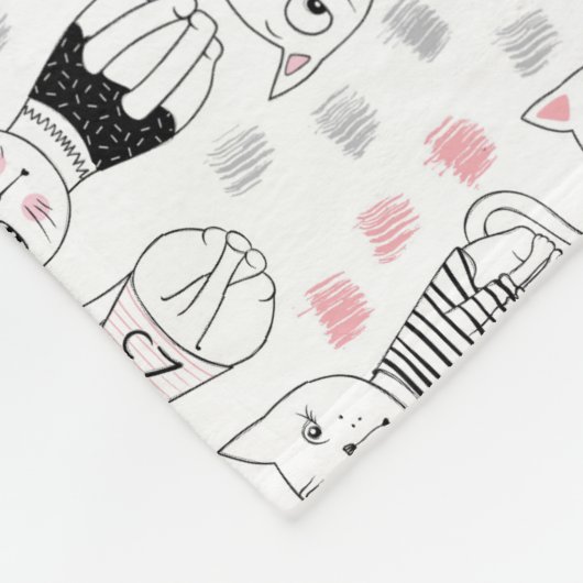 Cats Fleece Blanket (Ecke)