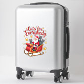 Cats For Everybody Cat Christmas Ugly Christmas Lo Aufkleber (Koffer)