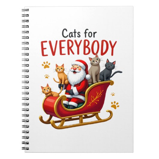 Cats For Everybody Cat Christmas Ugly Christmas Lo Notizblock (Vorderseite)