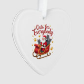 Cats For Everybody Cat Christmas Ugly Christmas Lo Ornament (Vorderseite)