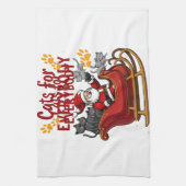 Cats For Everybody Christmas Cat Funny Xmas Women Geschirrtuch (Vertikal)