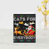 Cats For Everybody Christmas Cat Funny Xmas Women  Karte (Gelbe Blume)