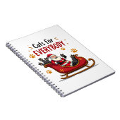 Cats For Everybody Christmas Cat Funny Xmas Women Notizblock (Rechte Seite)