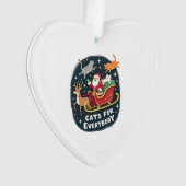 Cats For Everybody Christmas Cat Funny Xmas Women  Ornament (Vorderseite)